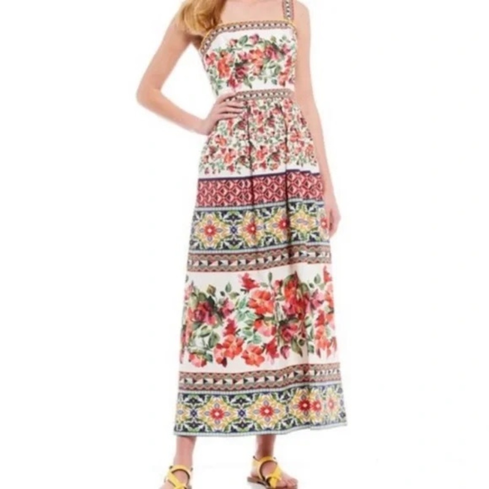 ANTONIO MELANI Natasha Tile Floral Maxi Dress